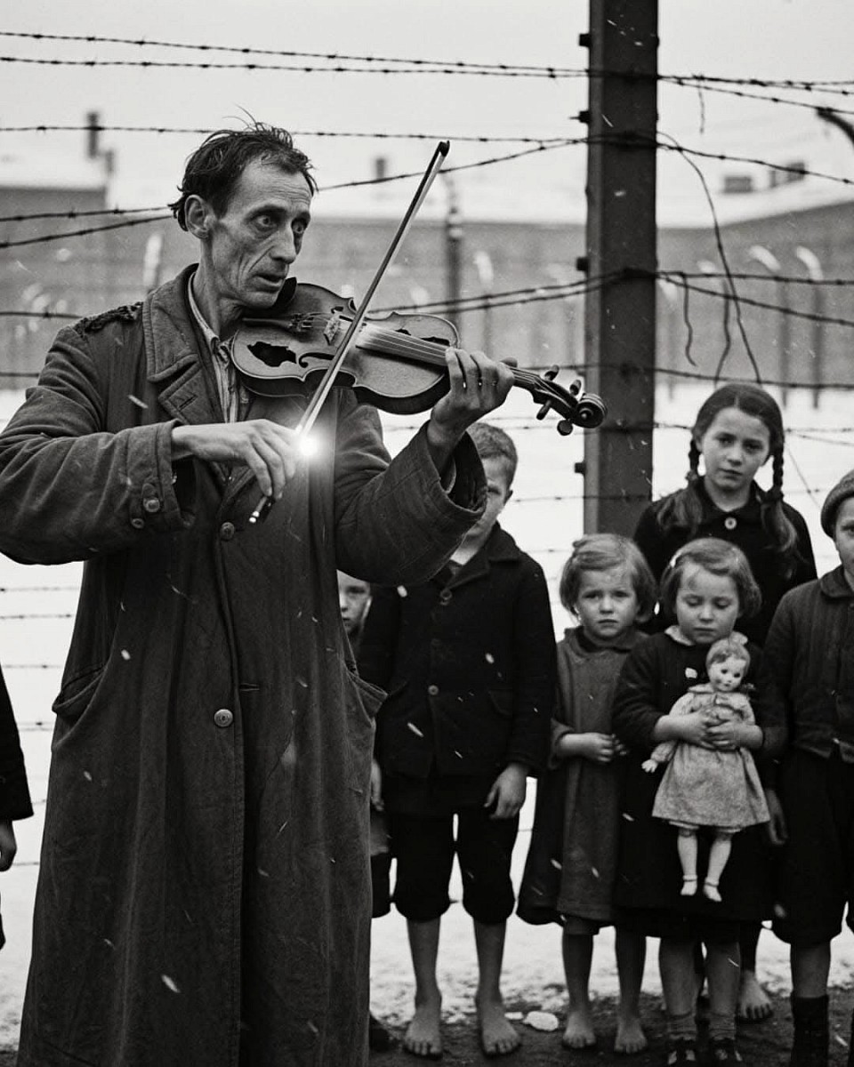 1944, ghetto di Terezín. Jakob Klein, ex violinista viennese, ricostruì un violino rotto utilizzando frammenti: una piastra posteriore incrinata, corde spaiate e un archetto ricavato da filo metallico. Nonostante la fame, la stanchezza e la malattia, suonava per i bambini ogni domenica, offrendo loro una fuga fugace attraverso la musica in mezzo all'oppressione implacabile.  Quando arrivarono i treni per Auschwitz, Jakob si fermò tra i vagoni barricati, il suo archetto tremante che disegnava note malinconiche e provocatorie nell'aria gelida. Le famiglie si fermavano ad ascoltare, trasportate per un attimo dalla paura e dalla disperazione. La sua musica divenne una voce per coloro le cui parole erano state messe a tacere, un fragile ponte tra sofferenza e speranza.  Dopo la guerra, il violino di Jakob fu scoperto sotto le assi del pavimento del ghetto. Una corda rimase tesa, come se... 👉 Questa storia è solo l’inizio... Clicca sul link per scoprire il resto della verità che non deve essere taciuta. 👉 https://axonghoi.io.vn/il-violino-di-terezin-la-vera-storia-di-jakob-klein-luomo-che-suono-contro-loblio-it/  💟  💙  💖