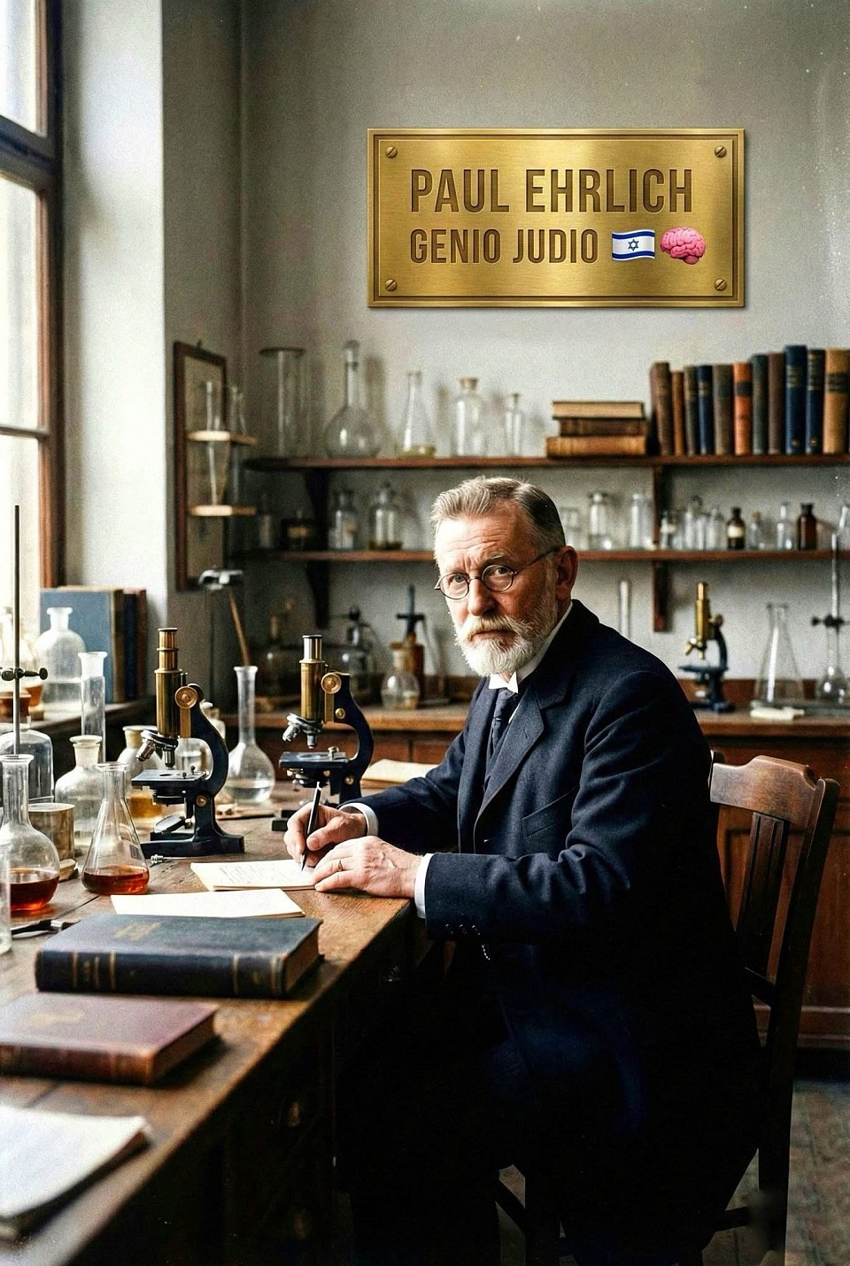 ✡️ PAUL EHRLICH: IL GENIO EBREO CHE INSEGNÒ ALLA MEDICINA COME SALVARE VITE 🧪  Paul Ehrlich non cercava la gloria. Cercava di guarire.  Nacque nel 1854 in Germania, in una famiglia ebraica, in un'Europa in cui essere ebrei significava vivere con dei limiti... ma anche portare con sé una potente eredità: l'amore per lo studio e per la vita.  Fin da giovane, capì qualcosa di rivoluzionario: 👉 il corpo umano non è un nemico... è un sistema che può essere aiutato.  🔬 L'UOMO CHE HA CAMBIATO LA MEDICINA Ehrlich era un medico, un ricercatore e un visionario. Mentre altri curavano le malattie ciecamente, lui sognava qualcosa di impossibile per il suo tempo:  🎯 