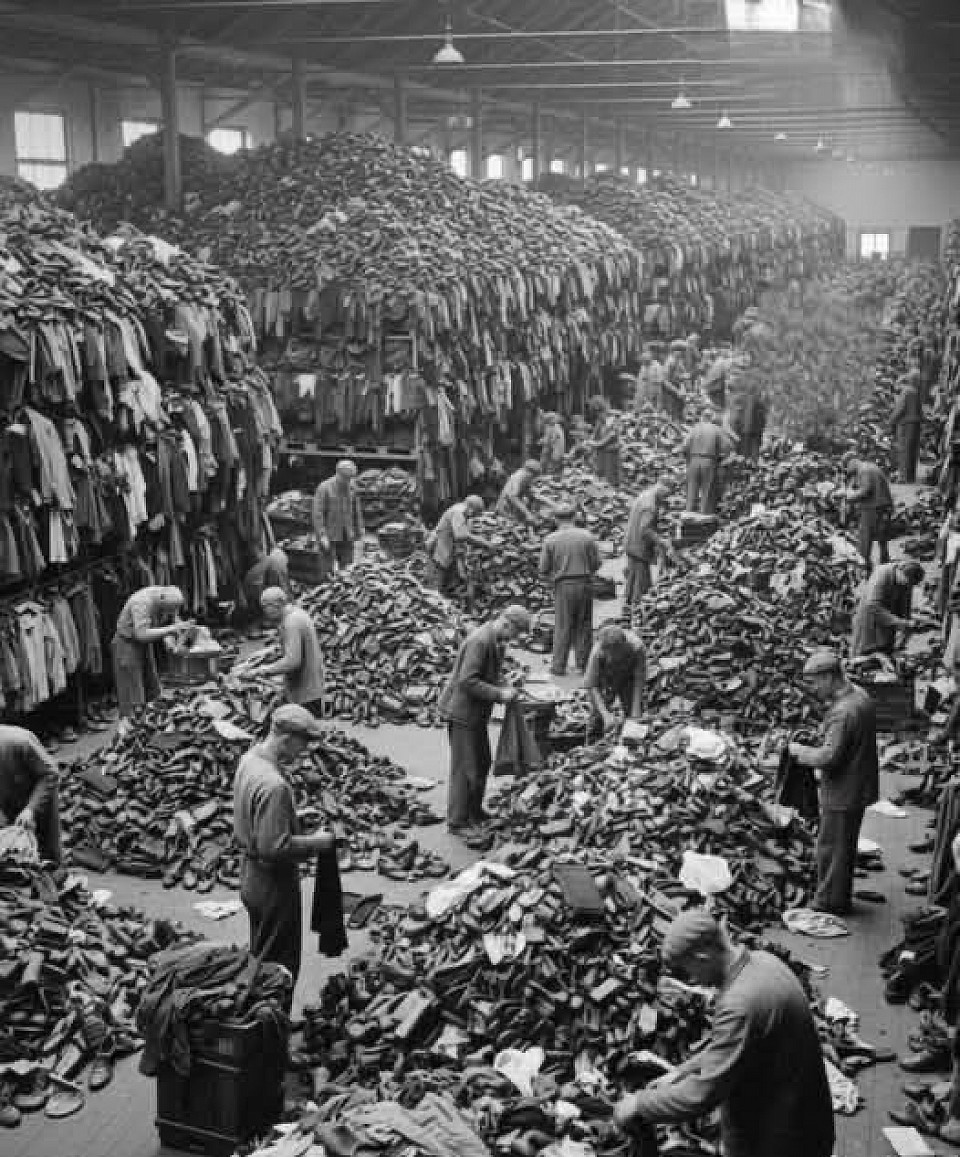 Quando leggete qualche personaggio pubblico offendere Israele,per la sua presenza alle Olimpiadi invernali di Milano-Cortina, quando leggete che diverse farmacie comunali non vogliono più vendere prodotti salvavita Israeliani, quando leggete albergatori che si vantano di aver vietato la presenza di Ebrei,presso i loro HoteI... Fate vedere loro questa immagine   È il 17 settembre 1943,  e ad Auschwitz-Birkenau, esisteva un luogo chiamato “Canada”, simbolo ironico di falsa speranza.  Non era un rifugio, ma un magazzino dove venivano accumulati  gli oggetti delle vittime di religione ebraica appena uccisi e bruciati nei forni crematori. Valigie, scarpe, giocattoli, fotografie: resti di vite spezzate in poche ore.  Ogni oggetto raccontava una storia, un amore, un futuro mai vissuto.  Per le SS non erano ricordi, ma numeri e inventario. La morte divenne un’industria,  il saccheggio una routine.  Anche la sopravvivenza, lì,  aveva il sapore del dolore. “Canada” rappresenta tutti i treni, tutte le vittime, tutti i nomi di Ebrei bruciati e cancellati.  Buona parte di tutto questo materiale, si tiene custodito da decenni come memoria indelebile a Gerusalemme,nel Museo  Yad Vashem.  Ricordare è un atto di giustizia:  la memoria è resistenza, non il tifo per i terroristi palestinesi,  i veri nazisti moderni.